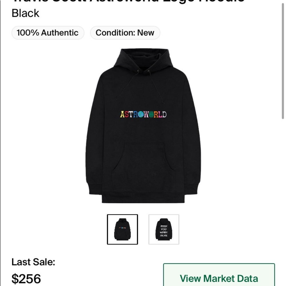 Astroworld, Black logo hoodie XL